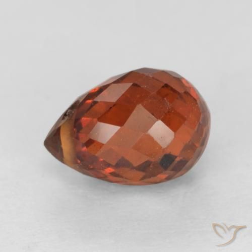 1.52ct 天然 火红 锰铝榴石纱, 泪滴形, VS-SI