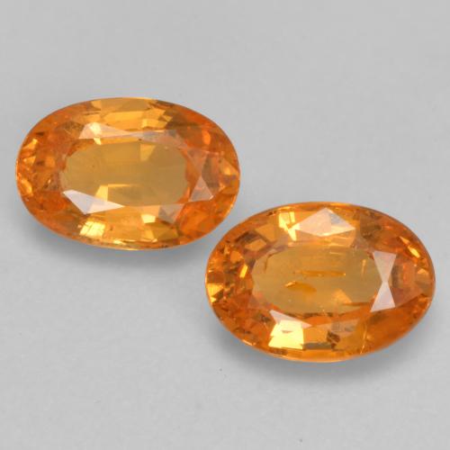 1.19天然橙色锰铝榴石，椭圆形切割，5.9×4毫米，VS