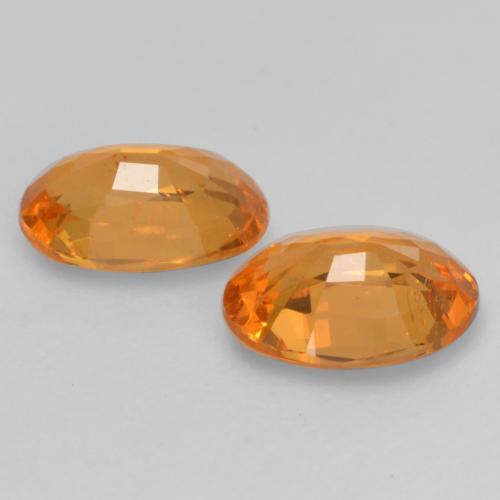1.19天然橙色锰铝榴石，椭圆形切割，5.9×4毫米，VS