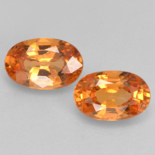 1.11天然橙色锰铝榴石，椭圆形切割，6×3.9毫米，VS