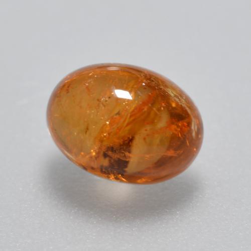1.88克拉天然橙色锰铝榴石，椭圆形切割，7.2×5.3毫米，透明