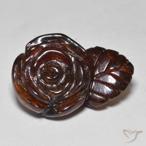 22.04ct 天然 深橙色 锰铝榴石纱, 花形切割, 半透明