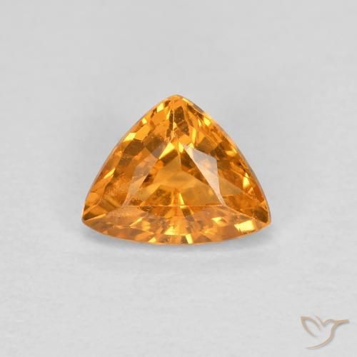 0.53ct 天然 杏橙 锰铝榴石纱, 胖三角形, VS