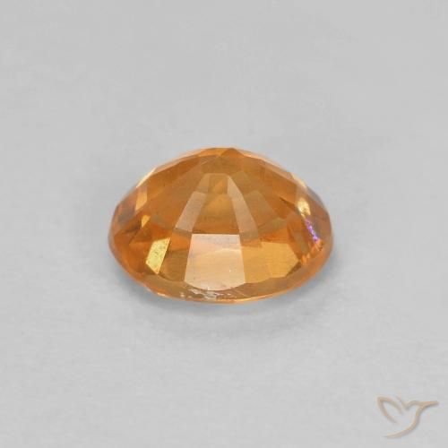 0.60克拉天然锰铝榴石纱，椭圆形，VS-SI
