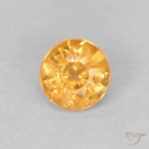 0.29ct 天然 杏橙 锰铝榴石纱, 圆形的, VS