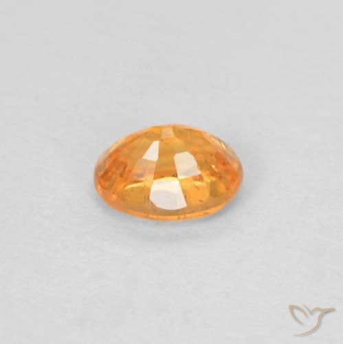 0.43克拉天然锰铝榴石纱，椭圆形，VS