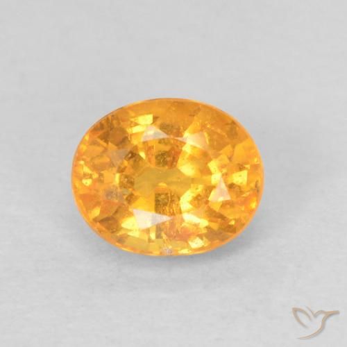 0.67ct 天然 中橙 锰铝榴石纱, 椭圆形, VS