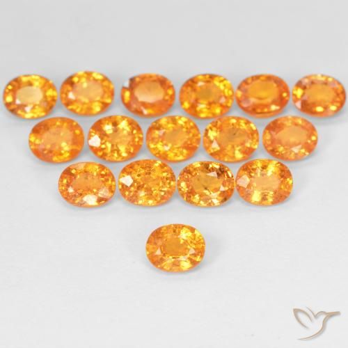 0.52ct 天然 杏橙 锰铝榴石纱, 椭圆形, VS