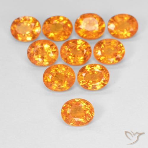 0.55ct 天然 中橙 锰铝榴石纱, 椭圆形, VS