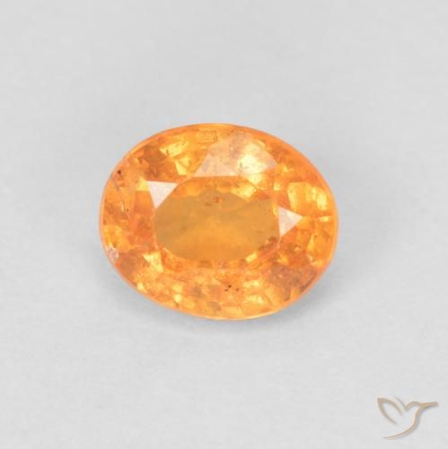 0.53ct 天然 亮橙色 锰铝榴石纱, 椭圆形, VS-SI