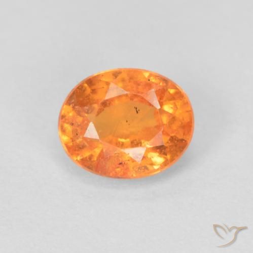 0.54ct 天然 中橙 锰铝榴石纱, 椭圆形, VS-SI