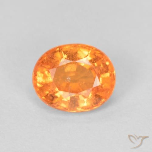 0.59ct 天然 中橙 锰铝榴石纱, 椭圆形, VS-SI
