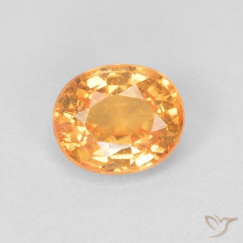 0.58ct 天然 蜜橙色 锰铝榴石纱, 椭圆形, VS-SI
