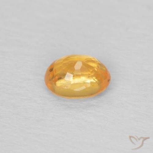 0.25克拉天然锰铝榴石纱，椭圆形，VS