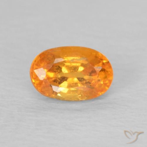 0.45ct 天然 蜜橙色 锰铝榴石纱, 椭圆形, VS