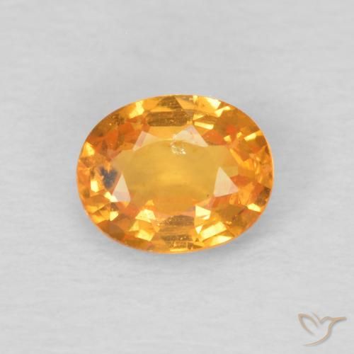 0.44ct 天然 琥珀橙 锰铝榴石纱, 椭圆形, VS
