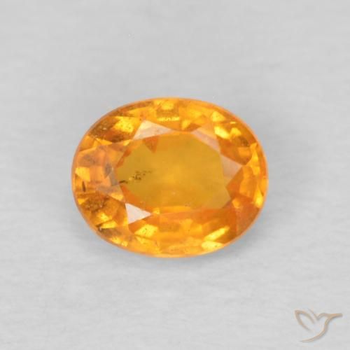 0.50ct 天然 琥珀橙 锰铝榴石纱, 椭圆形, VS