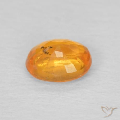 0.50克拉天然锰铝榴石纱，椭圆形，VS