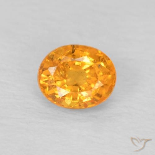 0.42ct 天然 中橙 锰铝榴石纱, 椭圆形, VS-SI