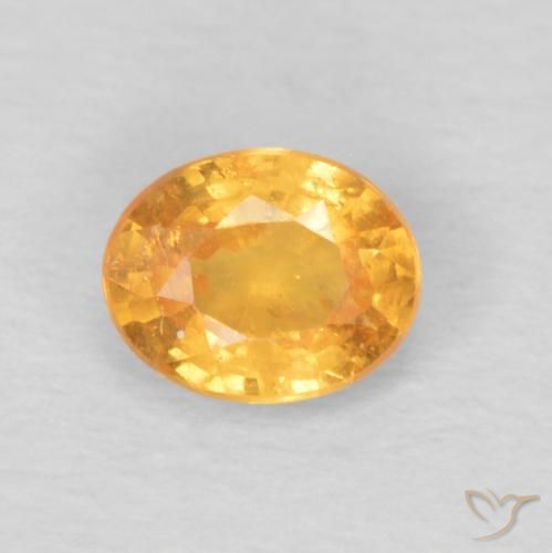 0.47ct 天然 蜜橙色 锰铝榴石纱, 椭圆形, VS
