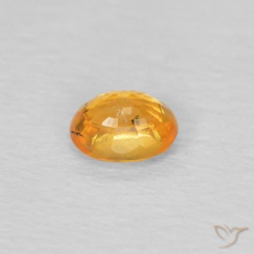 0.25克拉天然锰铝榴石纱，椭圆形，VS