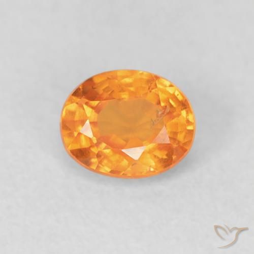 0.53ct 天然 亮橙色 锰铝榴石纱, 椭圆形, VS