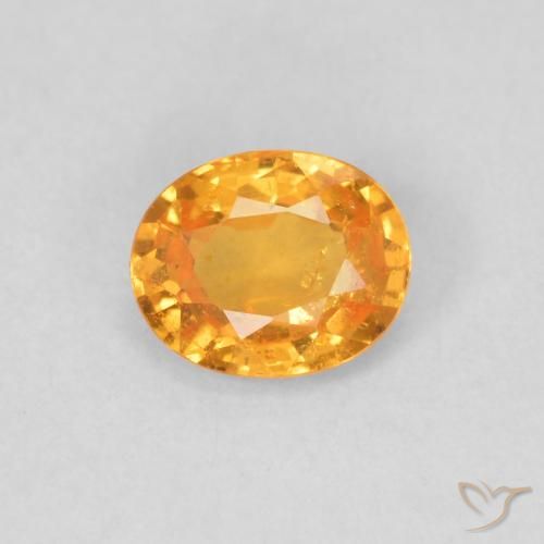 0.47ct 天然 亮橙色 锰铝榴石纱, 椭圆形, VS