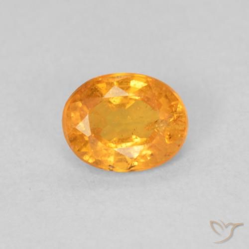 0.48ct 天然 浓橙色 锰铝榴石纱, 椭圆形, VS-SI