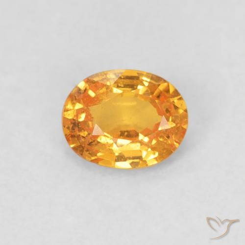 0.39ct 天然 浓橙色 锰铝榴石纱, 椭圆形, VS
