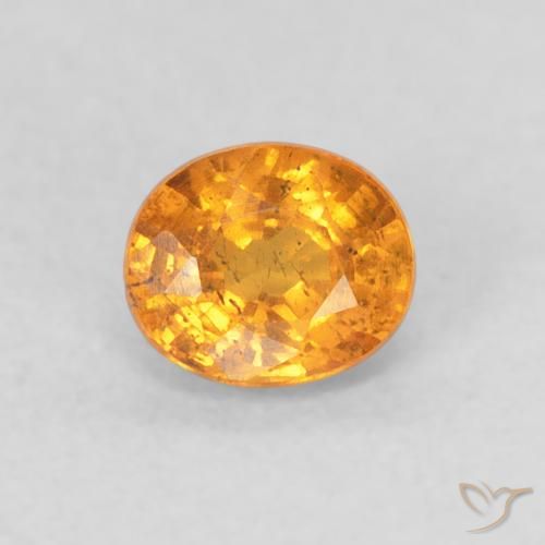 0.59ct 天然 中橙 锰铝榴石纱, 椭圆形, VS