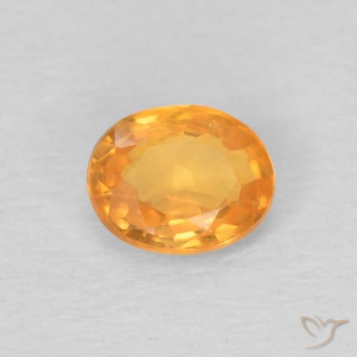 0.44ct 天然 杏橙 锰铝榴石纱, 椭圆形, VS