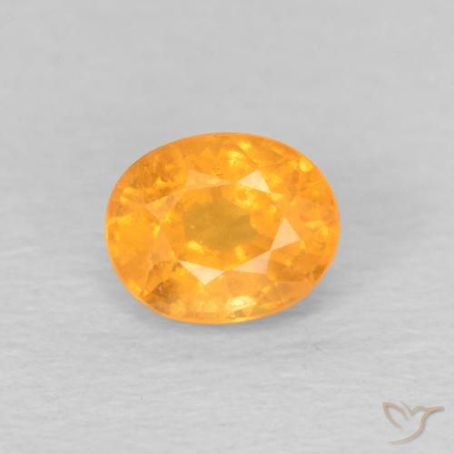 0.61ct 天然 橙金 锰铝榴石纱, 椭圆形, VS
