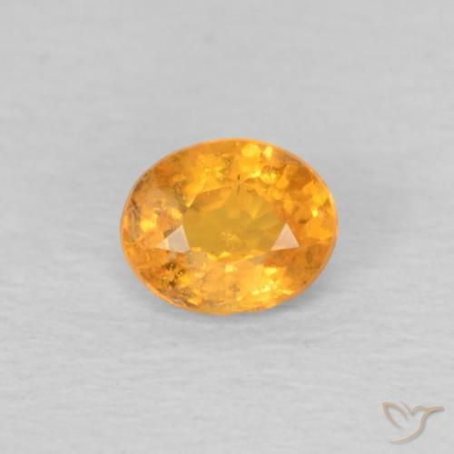 0.36ct 天然 中橙 锰铝榴石纱, 椭圆形, VS-SI