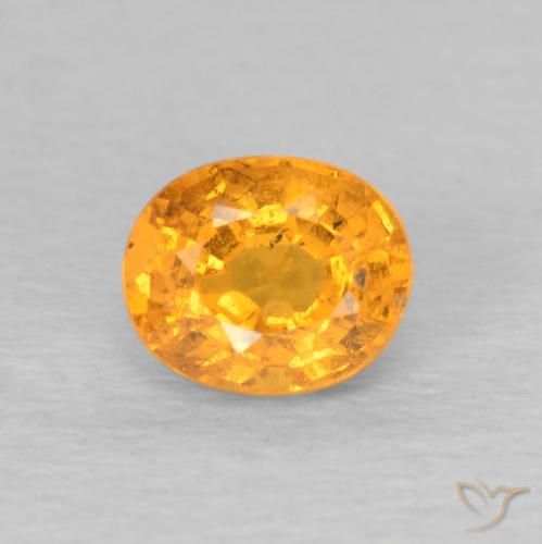 0.64ct 天然 蜜橙色 锰铝榴石纱, 椭圆形, VS