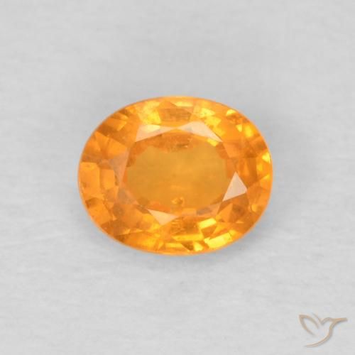 0.48ct 天然 浓橙色 锰铝榴石纱, 椭圆形, VS