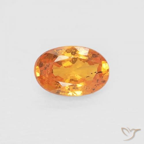 0.37ct 天然 杏橙 锰铝榴石纱, 椭圆形, VS