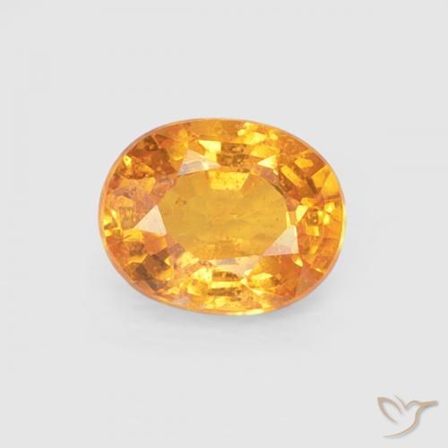 0.57ct 天然 杏橙 锰铝榴石纱, 椭圆形, VS