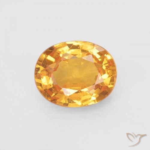 0.51ct 天然 Medium Light-Orange 锰铝榴石纱, 椭圆形, VS