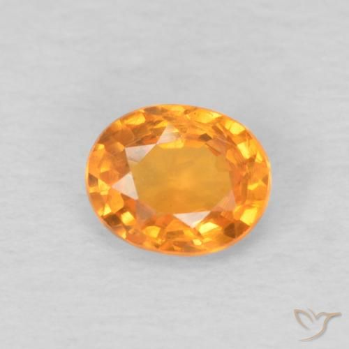 0.47ct 天然 蜜橙色 锰铝榴石纱, 椭圆形, VS