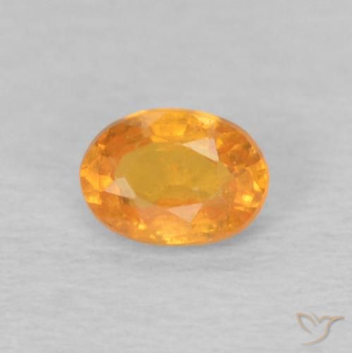 0.24ct 天然 蜜橙色 锰铝榴石纱, 椭圆形, VS