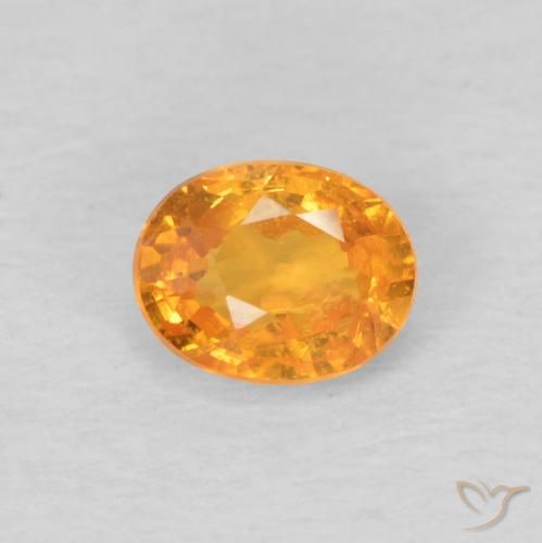0.50ct 天然 浓橙色 锰铝榴石纱, 椭圆形, VS