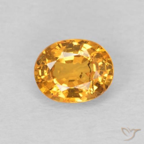 0.56ct 天然 蜜橙色 锰铝榴石纱, 椭圆形, VS-SI