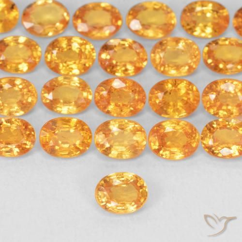 0.26ct 天然 杏橙 锰铝榴石纱, 椭圆形, VS