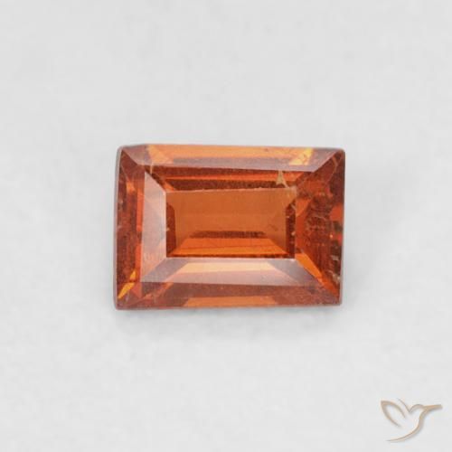0.30ct 天然 红橙色 锰铝榴石纱, 狭长方形, SI