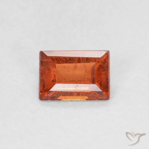 0.56ct 天然 中橙 锰铝榴石纱, 狭长方形, SI