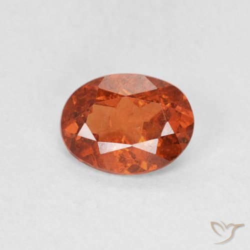 0.82ct 天然 暖橙 锰铝榴石纱, 椭圆形, SI