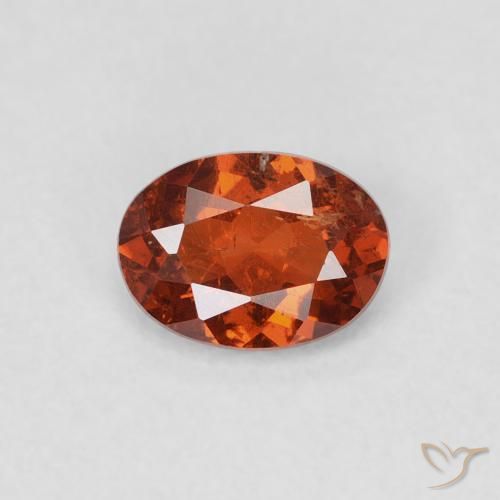 0.70ct 天然 深橙色 锰铝榴石纱, 椭圆形, SI-I1