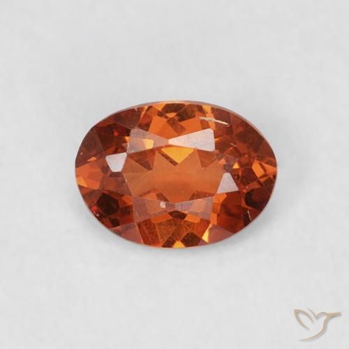 0.39ct 天然 深橙色 锰铝榴石纱, 椭圆形, SI
