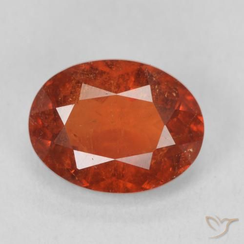 2.98ct 天然 火红 锰铝榴石纱, 椭圆形, SI