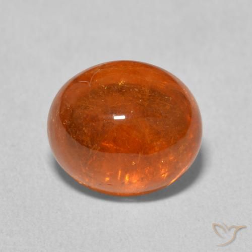 4.38ct 天然 中橙 锰铝榴石纱, 椭圆形, 透明